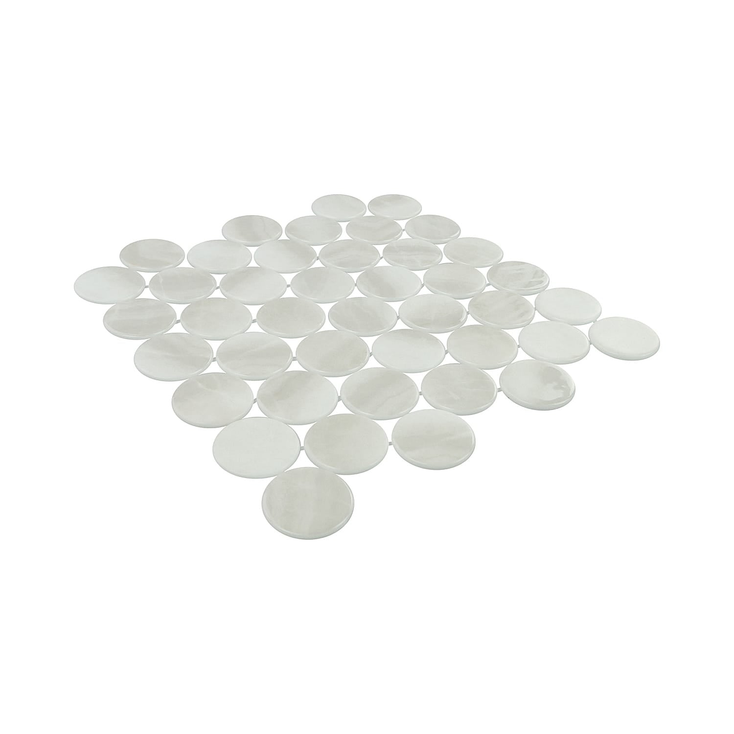Kotilo Lino 2-Inch Round Recycled Glass Mosaic Tile Euro Glass