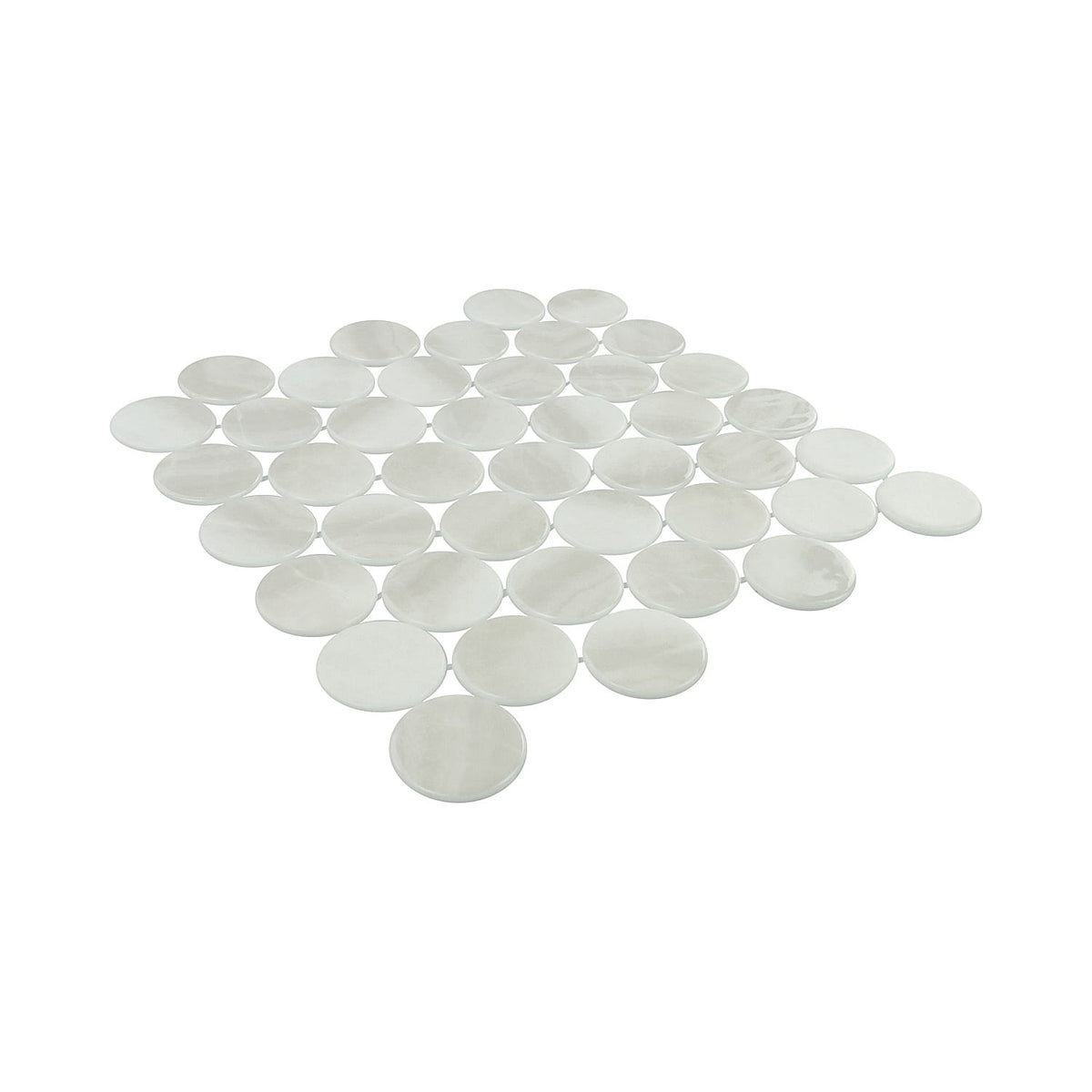 Kotilo Lino 2-Inch Round Recycled Glass Mosaic Tile Euro Glass