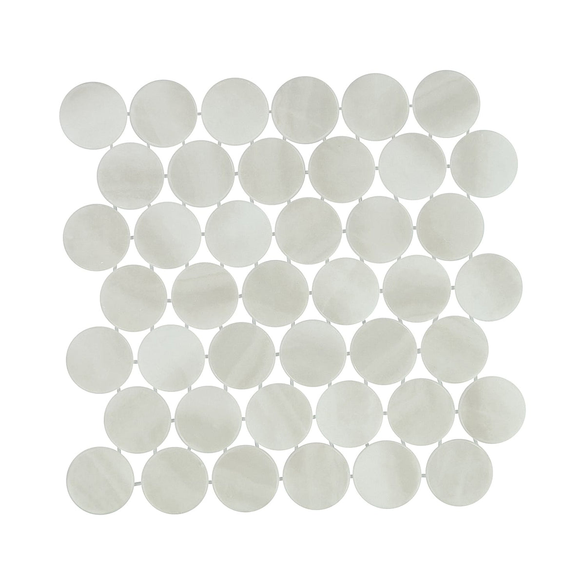 Kotilo Lino 2-Inch Round Recycled Glass Mosaic Tile Euro Glass