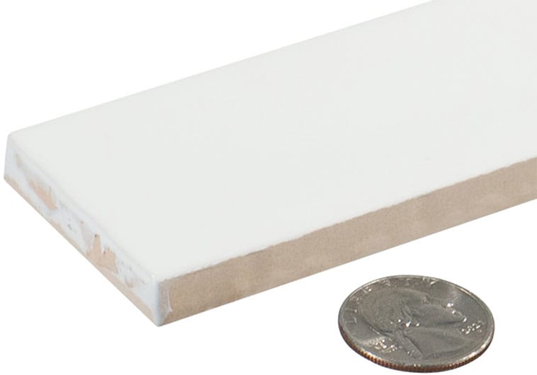 Kroma Otherworld White 2x10 Glossy Ceramic Tile Euro Glass