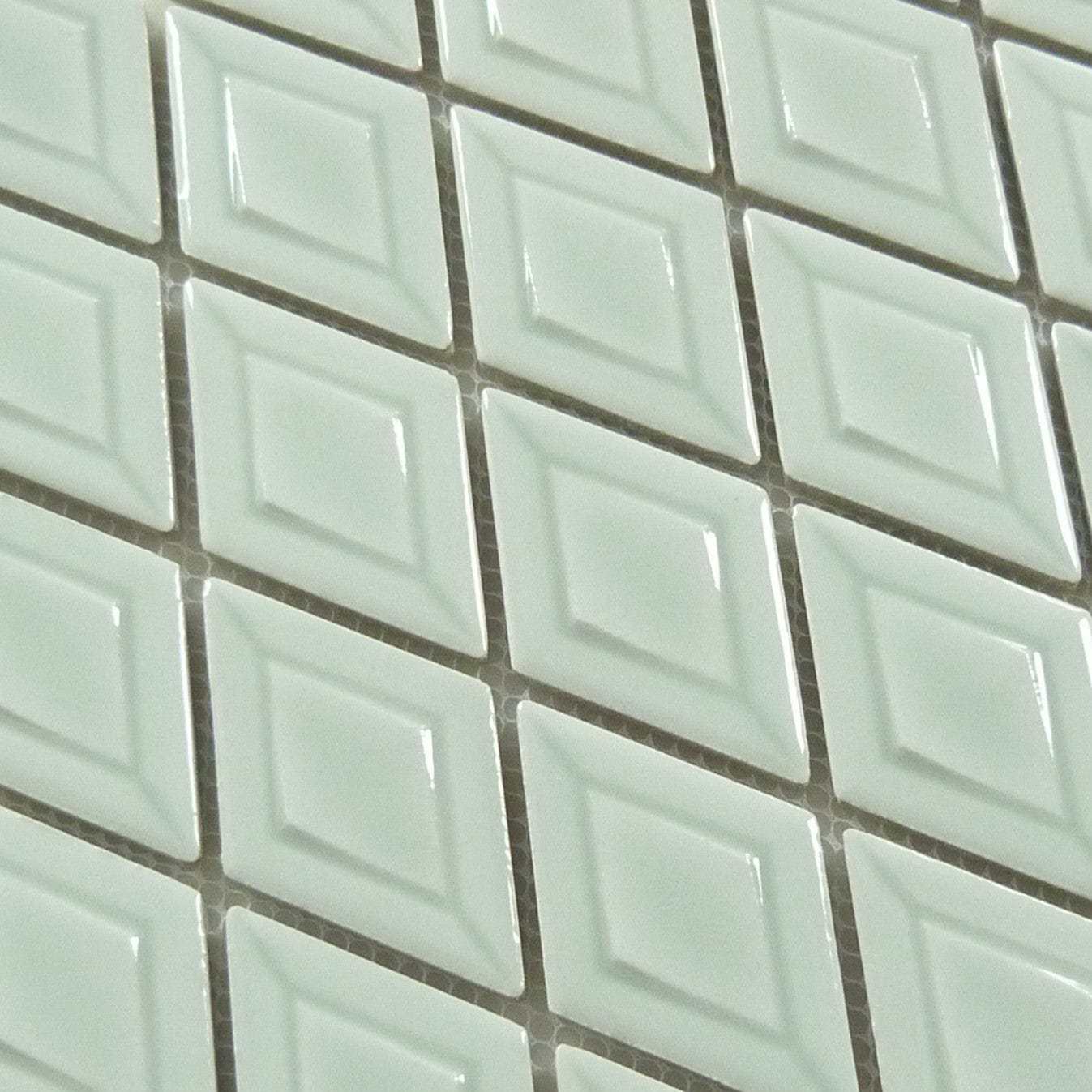 Logan Green Diamond 2x3 Glossy Porcelain Tile Euro Glass