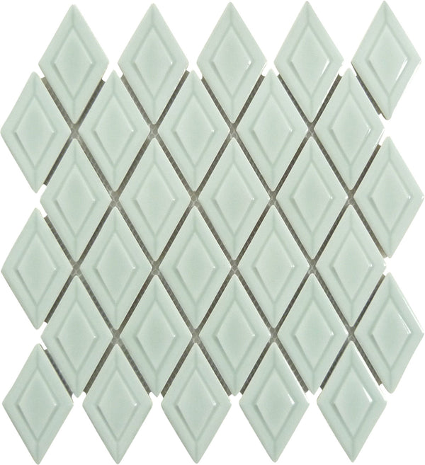 Logan Green Diamond 2x3 Glossy Porcelain Tile | Oasis Tile