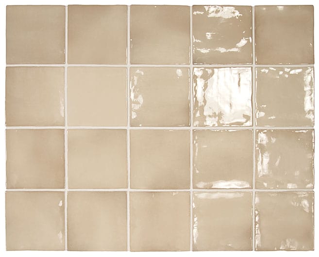 Manacor Beige Argile 4x4 Glossy Ceramic Tile Euro Glass