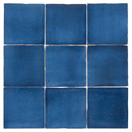 Manacor Ocean Blue 4x4 Glossy Ceramic Tile Euro Glass