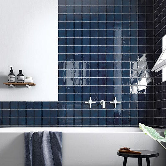 Manacor Ocean Blue 4x4 Glossy Ceramic Tile Euro Glass