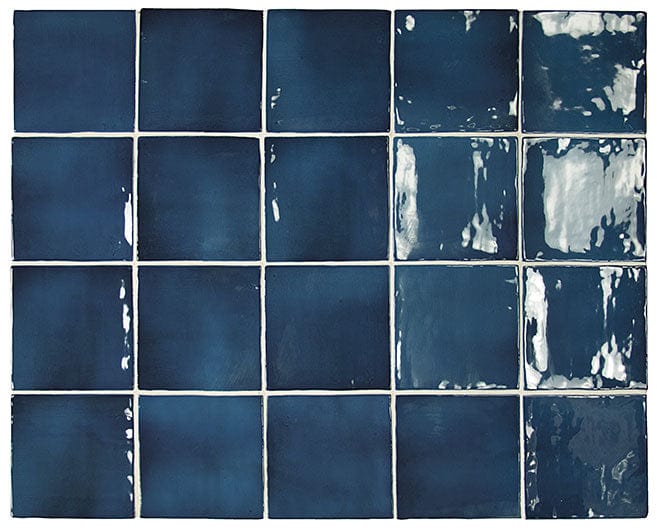 Manacor Ocean Blue 4x4 Glossy Ceramic Tile Euro Glass