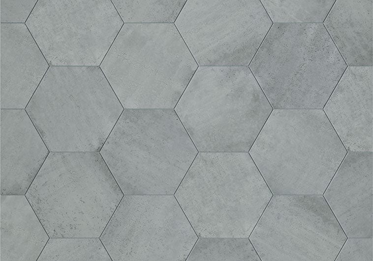 Miami Hexagon Blue 9x10 Matte Porcelain Tile Euro Glass