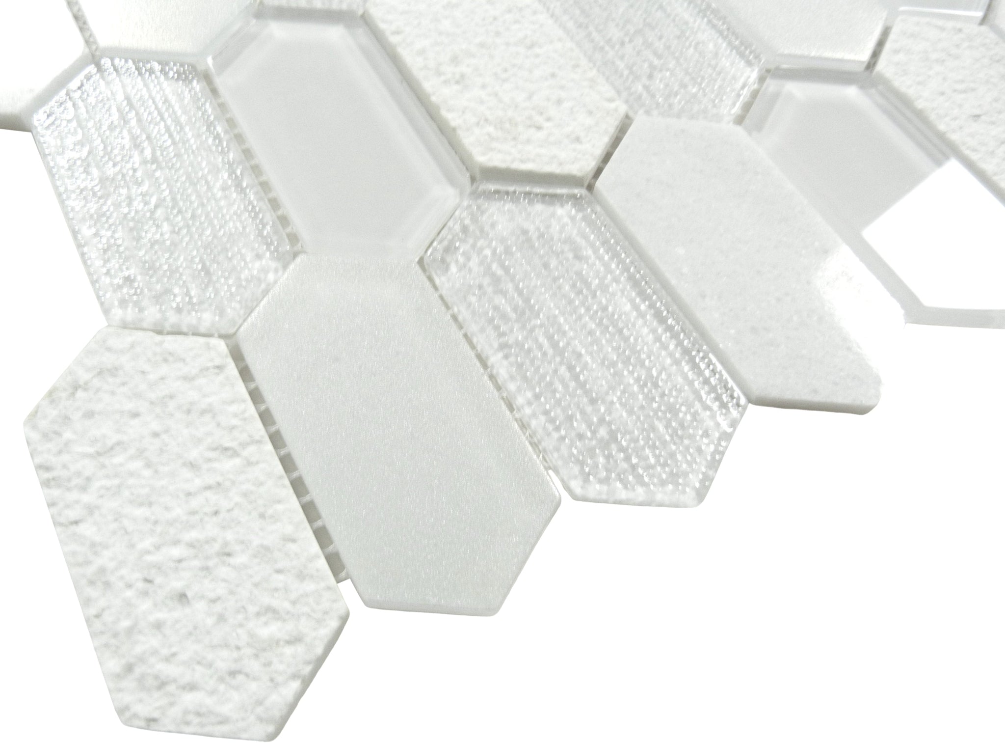 Modular Garden Edret Field White Elongated Hexagon Tile