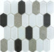 Modular Garden Tivoli Square Black Elongated Hexagon Tile Euro Glass