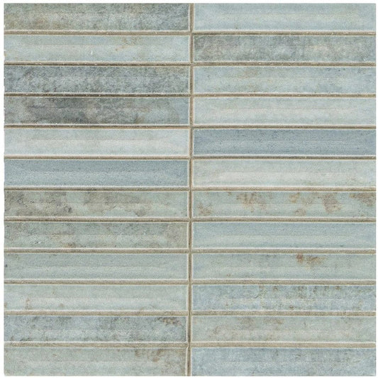Modulette Abyssal Blue 8x8 Glossy Ceramic Tile Euro Glass