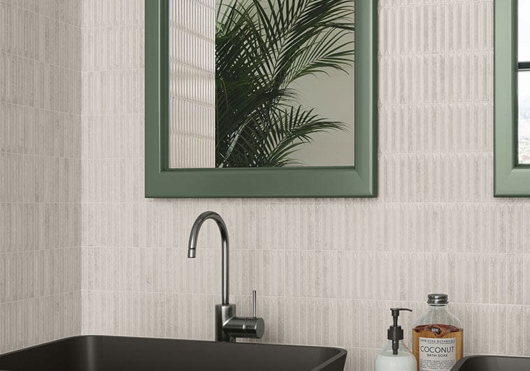 Modulette Blancore White 8x8 Glossy Ceramic Tile Euro Glass