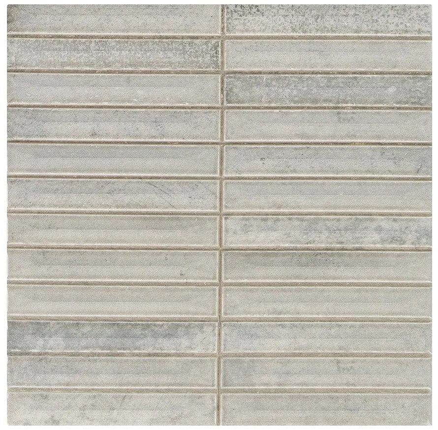 Modulette Umbrium Grey 8x8 Glossy Ceramic Tile Euro Glass