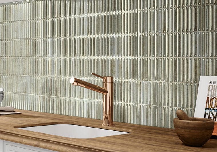 Modulette Viridelle Green 8x8 Glossy Ceramic Tile Euro Glass