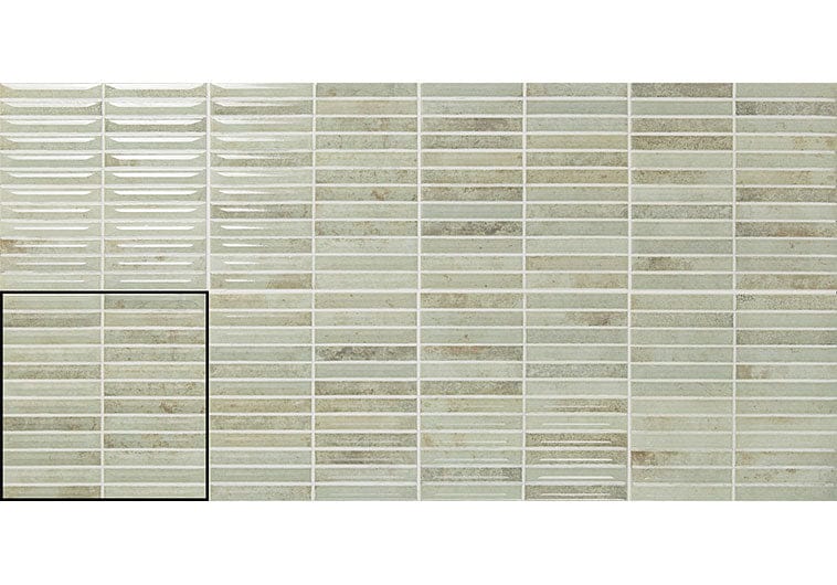 Modulette Viridelle Green 8x8 Glossy Ceramic Tile Euro Glass