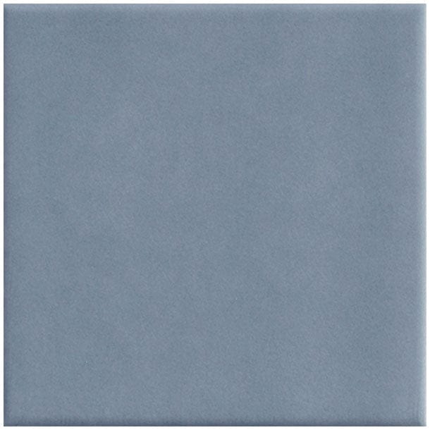 Noelle Jayden Flat Blue 4x4 Matte Ceramic Tile Euro Glass