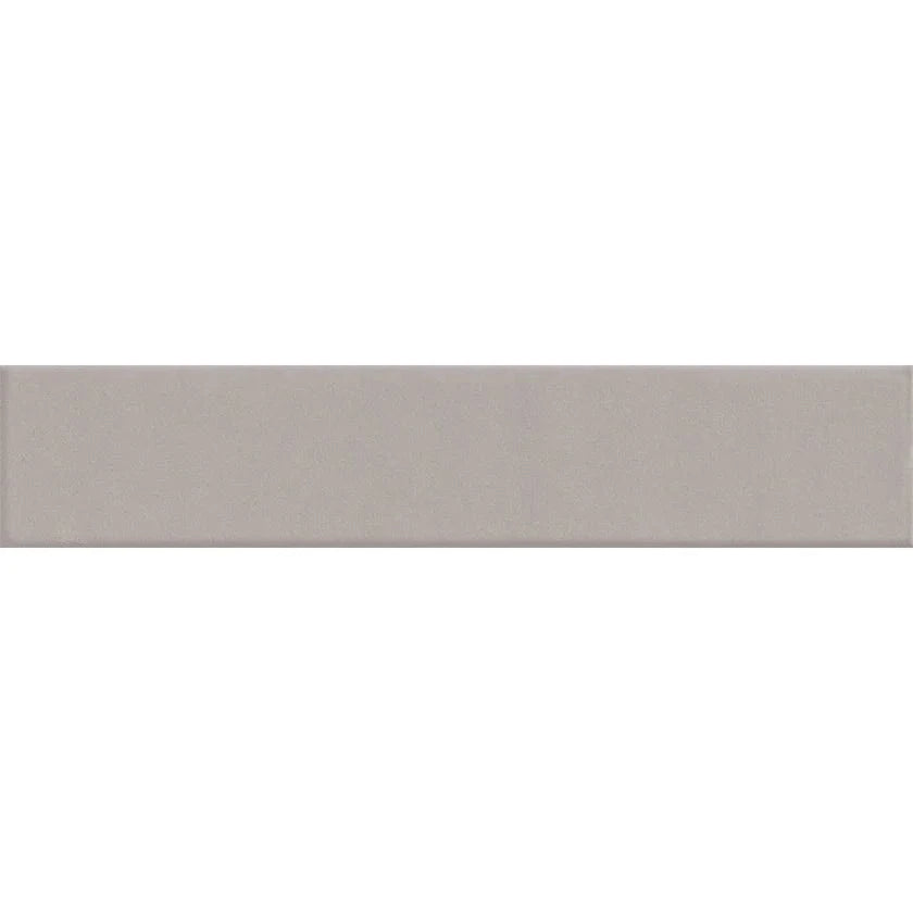 Noelle Maevory Flat Grey 2x10 Matte Ceramic Tile Euro Glass