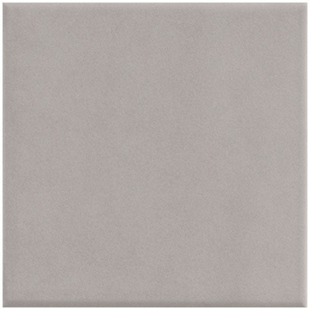 Noelle Maevory Flat Grey 4x4 Matte Ceramic Tile Euro Glass