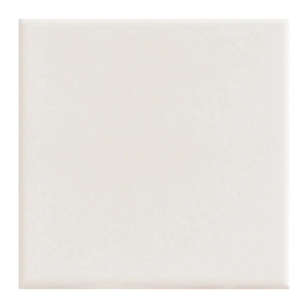 Noelle Windall Flat White 4x4 Matte Ceramic Tile Euro Glass