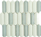 Noon Siesta Grey 1x4 Hexagon Glossy Glass Tile Euro Glass