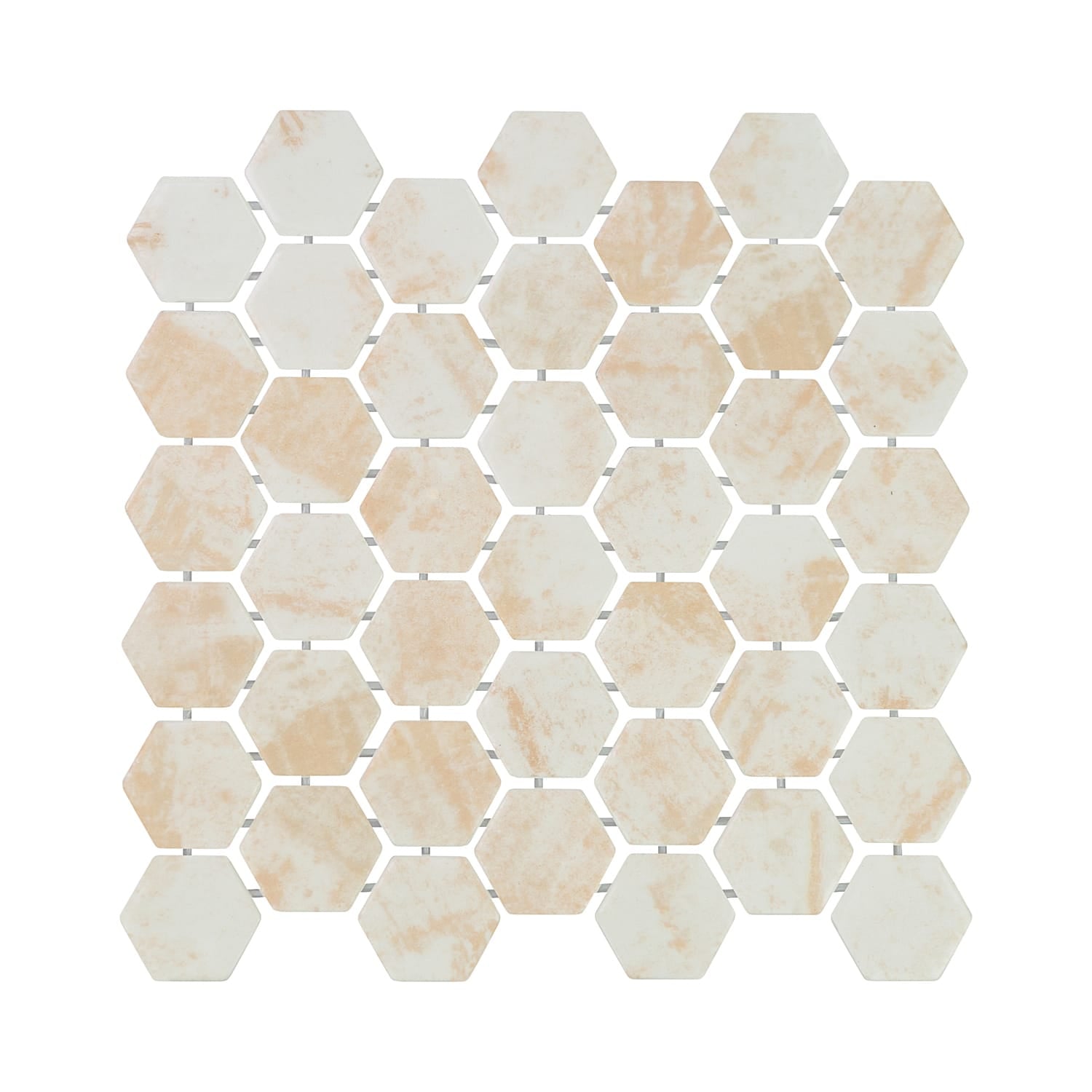 Verismo Forno 2-Inch Hexagon Recycled Glass Mosaic Tile Euro Glass