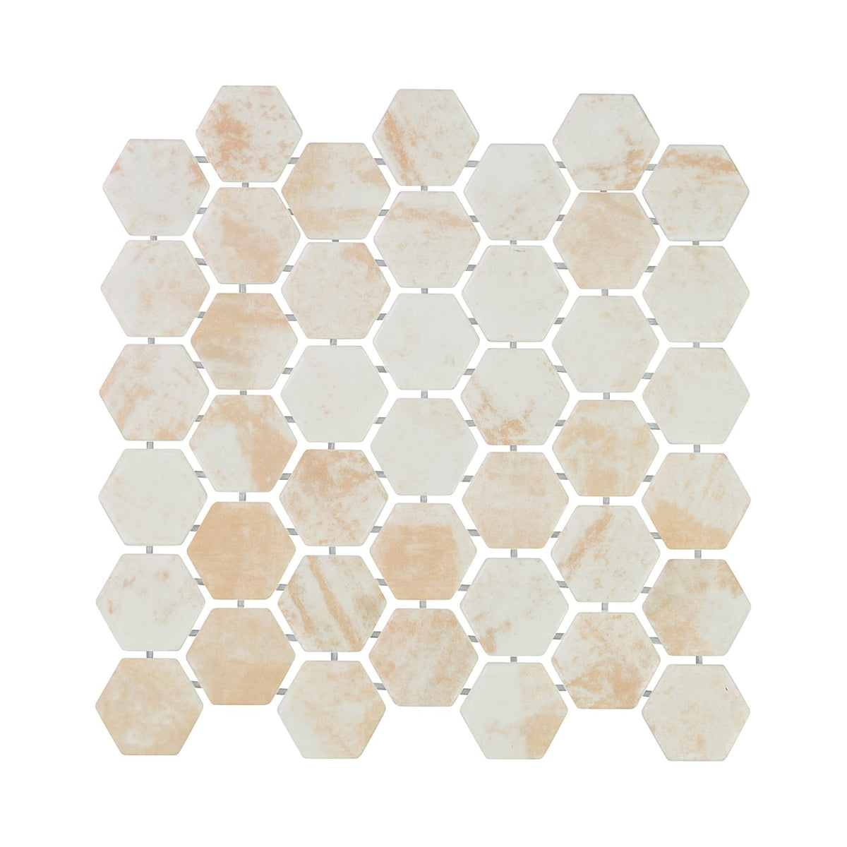 Verismo Forno 2-Inch Hexagon Recycled Glass Mosaic Tile Euro Glass
