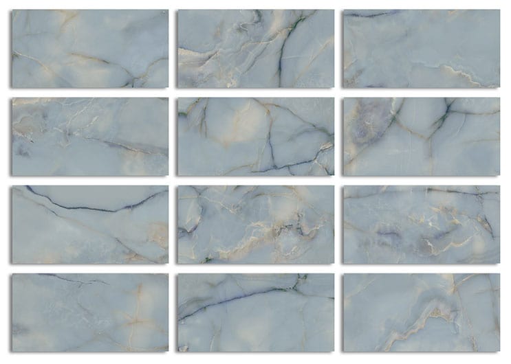 Onice Sky Blue 24x48 Polished Porcelain Tile Euro Glass