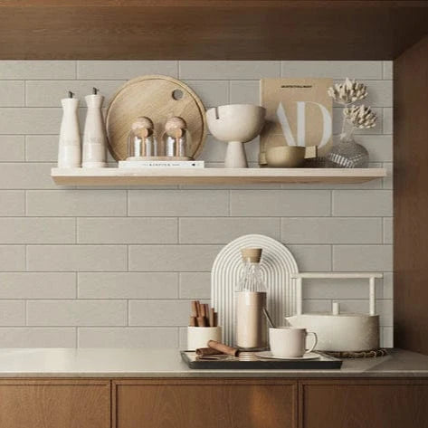 Orgallo Bestow Beige 3x9 Matte Ceramic Tile Euro Glass