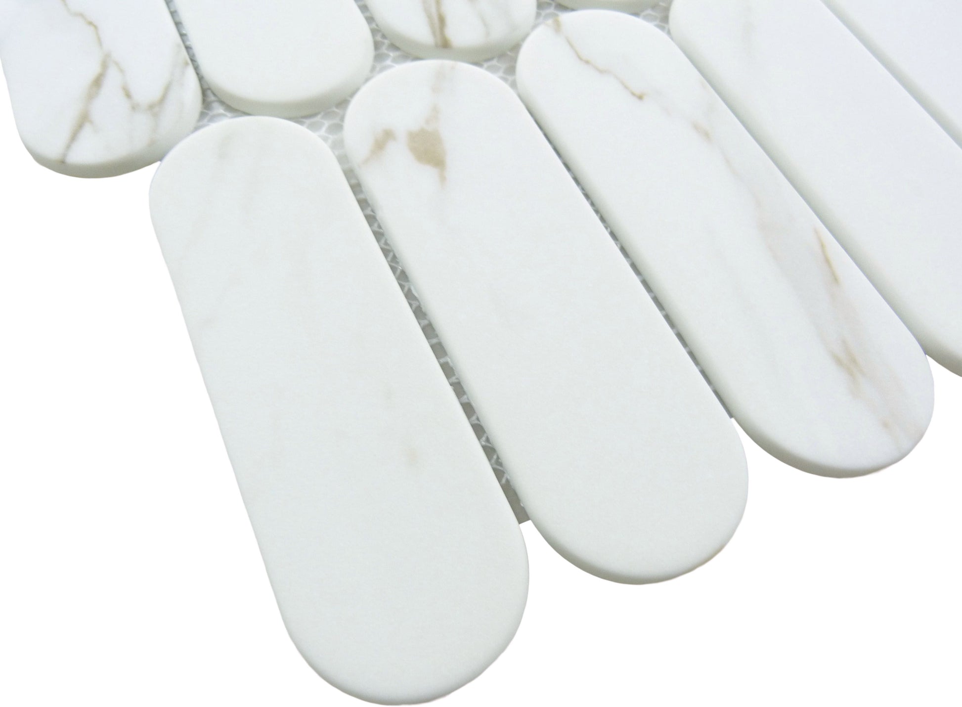 Paneria Biscotti White 2x6 Recycled Matte Glass Tile Euro Glass