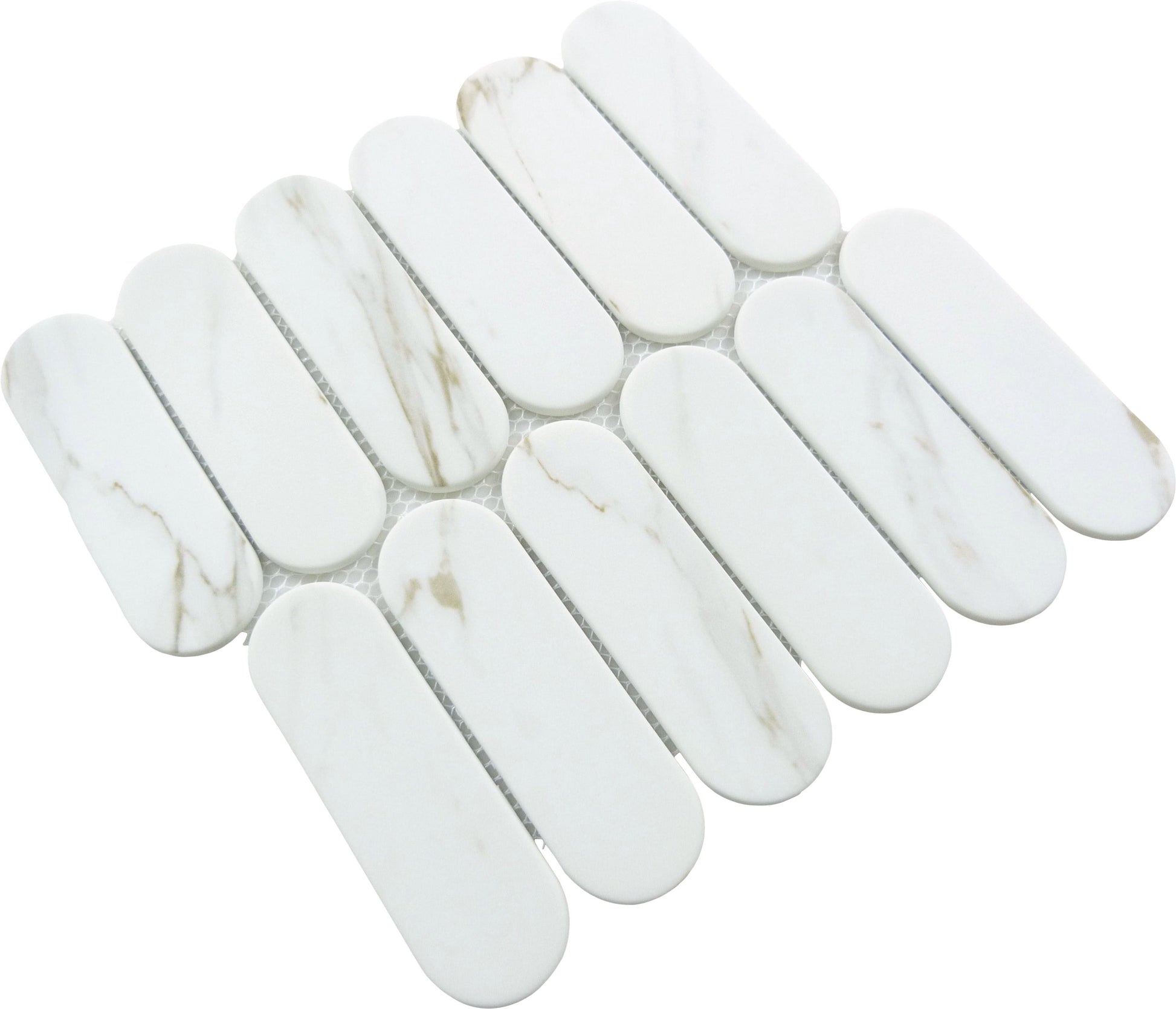 Paneria Biscotti White 2x6 Recycled Matte Glass Tile Euro Glass
