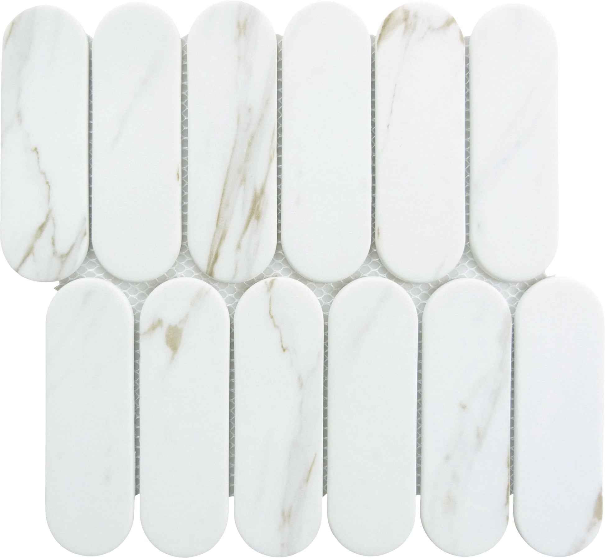 Paneria Biscotti White 2x6 Recycled Matte Glass Tile Euro Glass