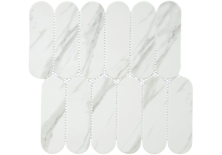 Paneria Cannoli Grey  1 14/16" x 6 Recycled Matte Glass Tile Euro Glass