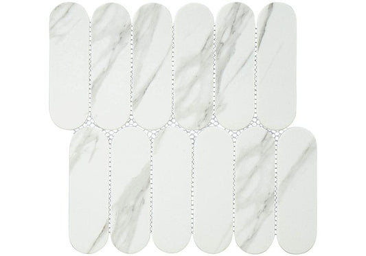 Paneria Cannoli Grey  1 14/16" x 6 Recycled Matte Glass Tile Euro Glass