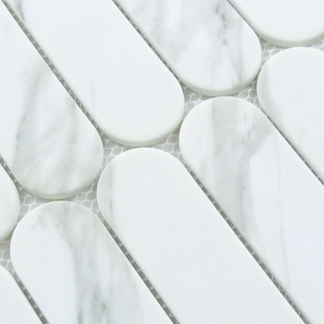 Paneria Cannoli Grey 2x6 Recycled Matte Glass Tile Euro Glass