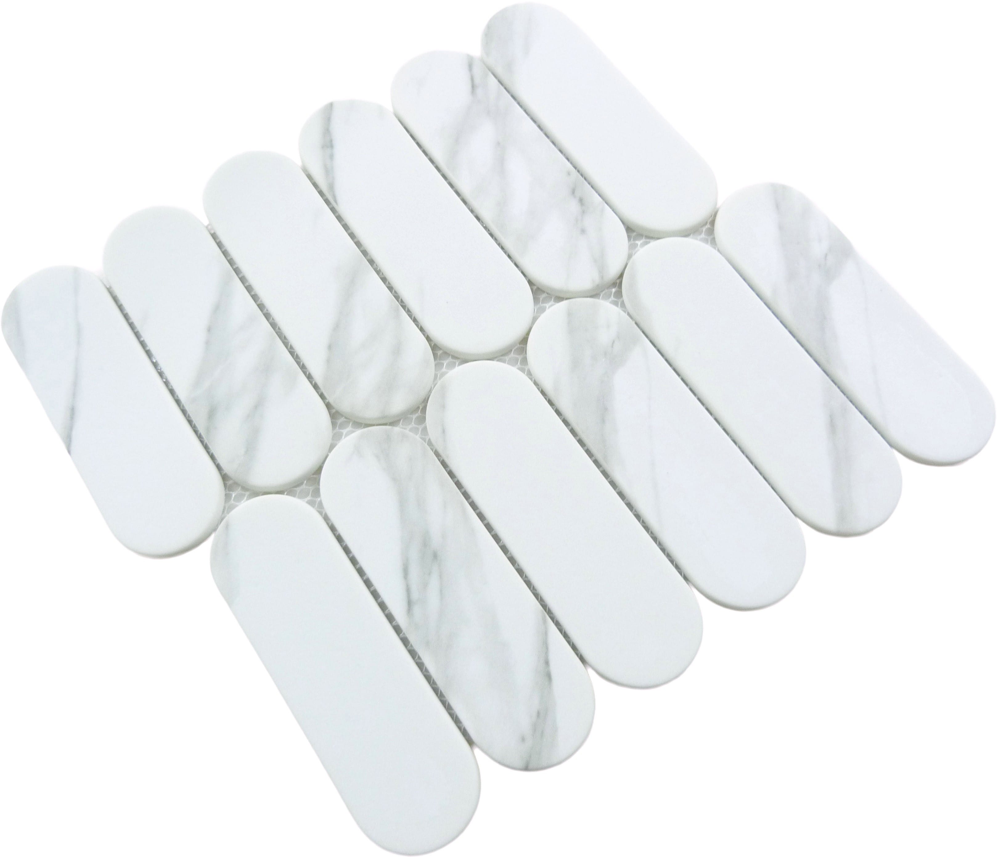 Paneria Cannoli Grey 2x6 Recycled Matte Glass Tile Euro Glass