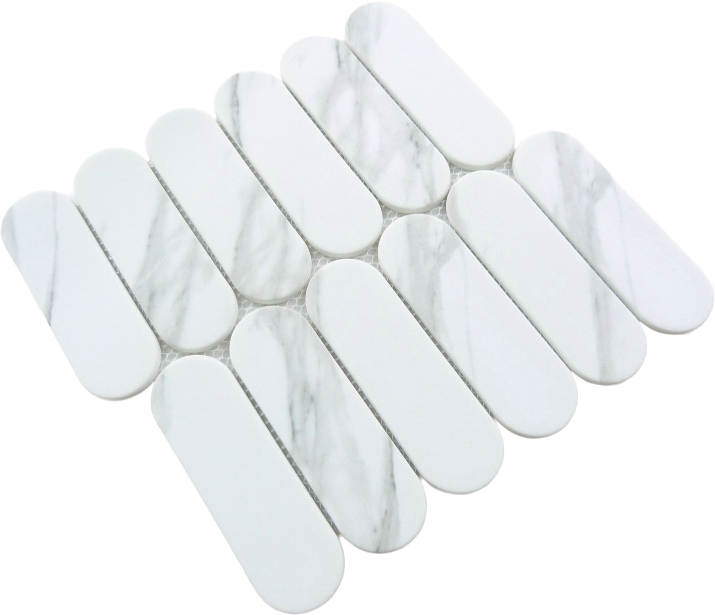 Paneria Cannoli Grey 2x6 Recycled Matte Glass Tile Euro Glass