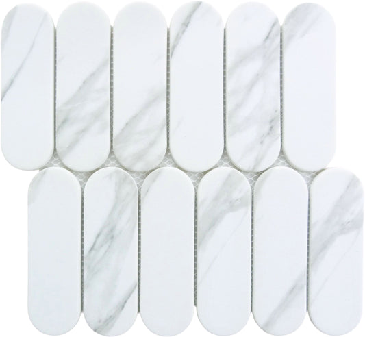 Paneria Cannoli Grey 2x6 Recycled Matte Glass Tile Euro Glass