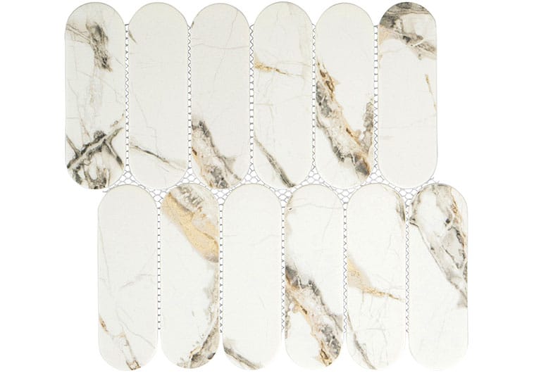 Paneria Tiramisu Beige 1 14/16" x 6 Recycled Matte Glass Tile Euro Glass