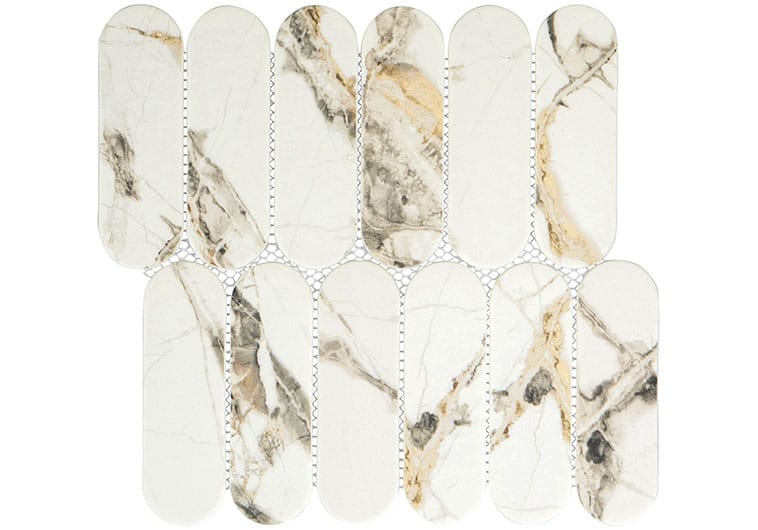 Paneria Tiramisu Beige 1 14/16" x 6 Recycled Matte Glass Tile Euro Glass