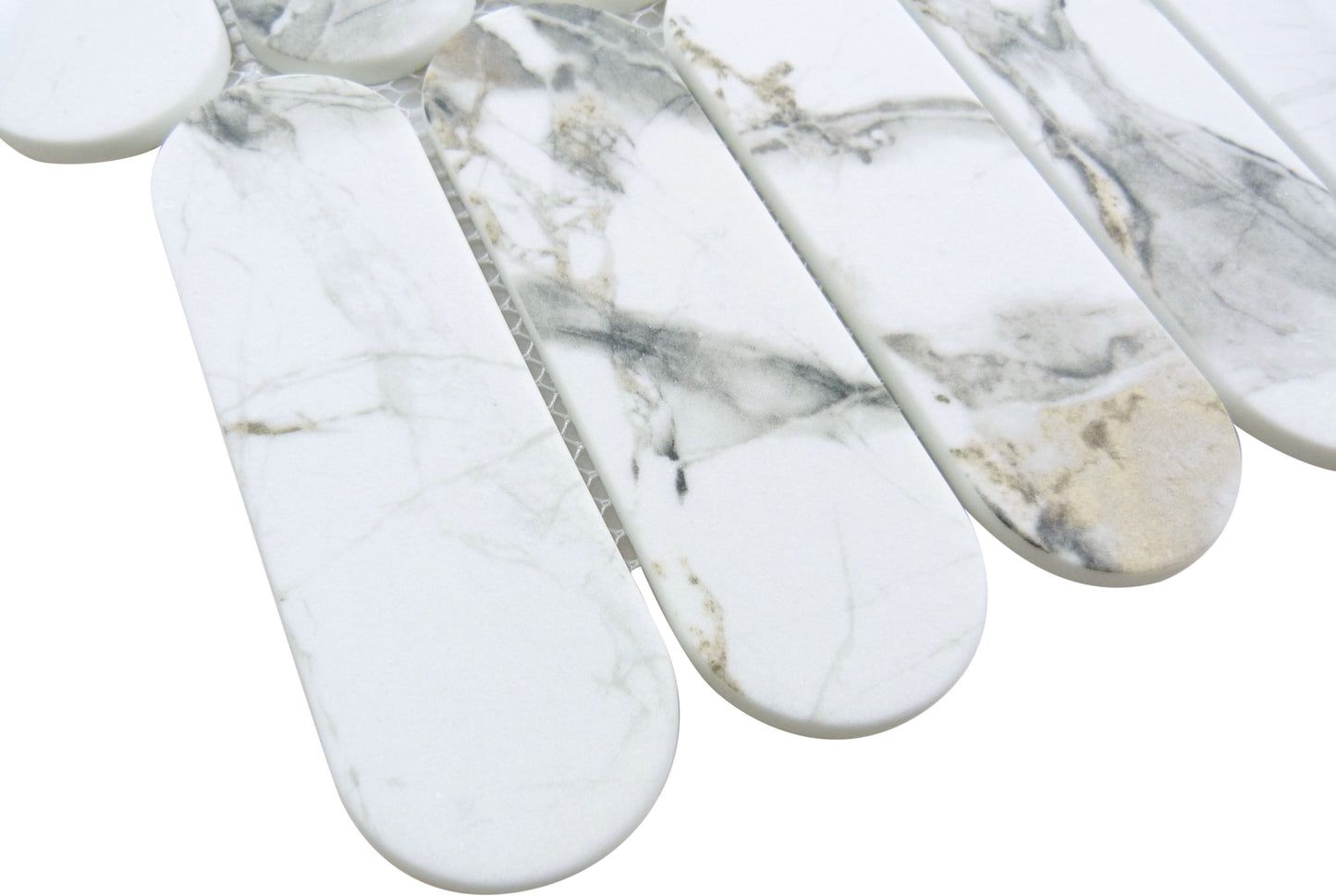 Paneria Tiramisu Beige 2x6 Recycled Matte Glass Tile Euro Glass