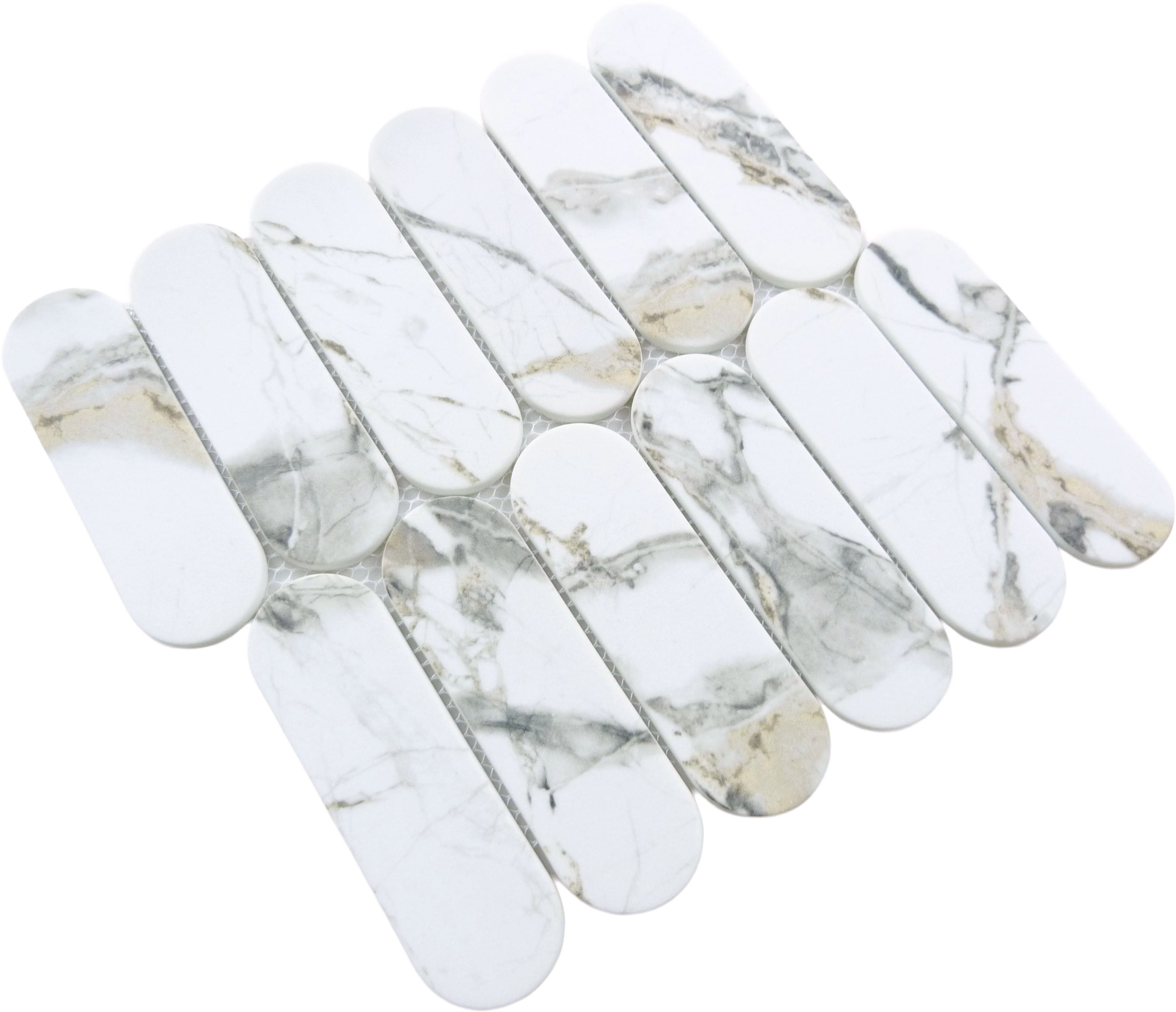 Paneria Tiramisu Beige 2x6 Recycled Matte Glass Tile Euro Glass