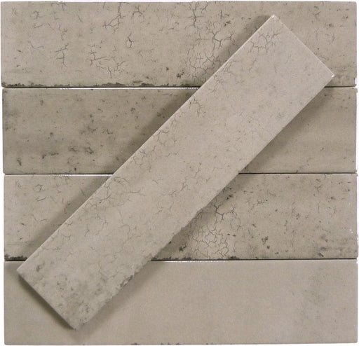 Phoenix Brick Taupe 2x10 Glossy Porcelain Tile Euro Glass