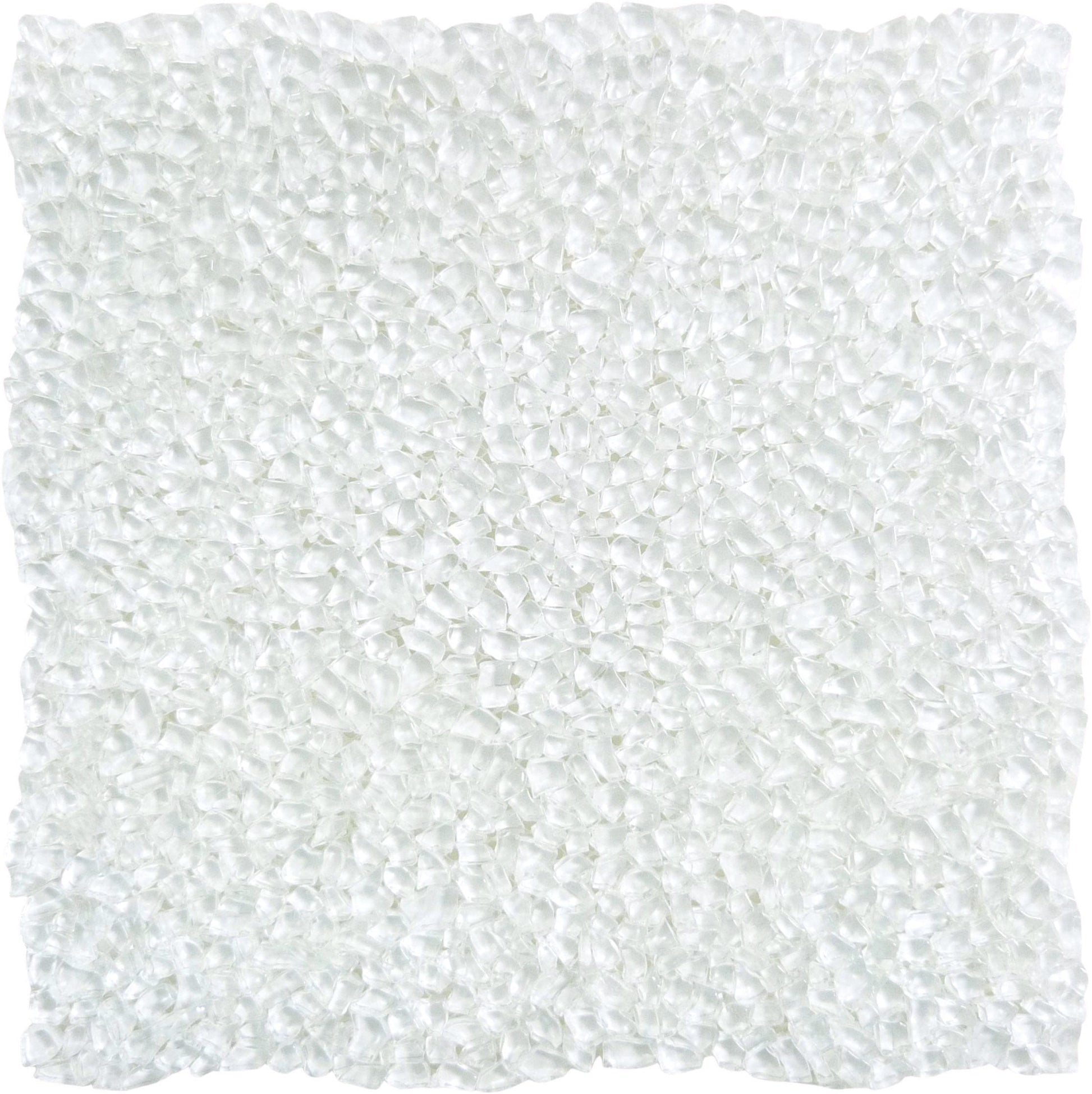 Bright White Raindrop Glossy Glass Tile Euro Glass