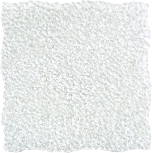 Bright White Raindrop Glossy Glass Tile Euro Glass