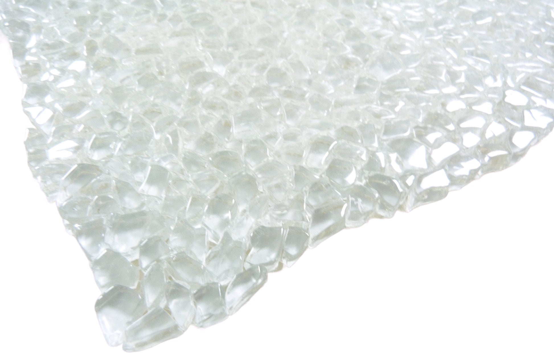 Bright White Raindrop Glossy Glass Tile Euro Glass