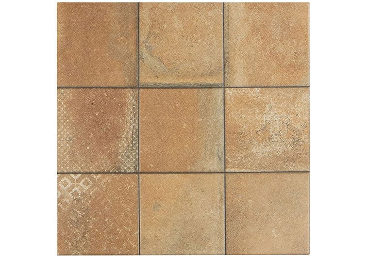 Quinta Cotto-D Rusty Brown 18x18 Matte Porcelain Tile Euro Glass