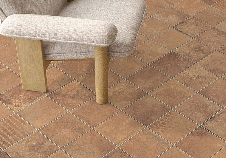 Quinta Cotto-D Rusty Brown 18x18 Matte Porcelain Tile Euro Glass