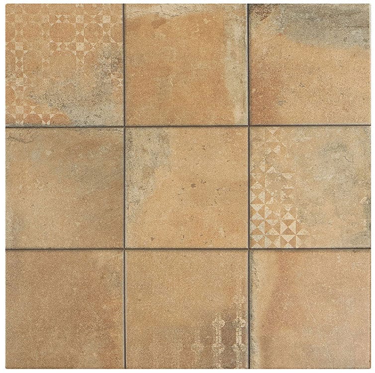 Quinta Cotto-D Rusty Brown 18x18 Matte Porcelain Tile Euro Glass