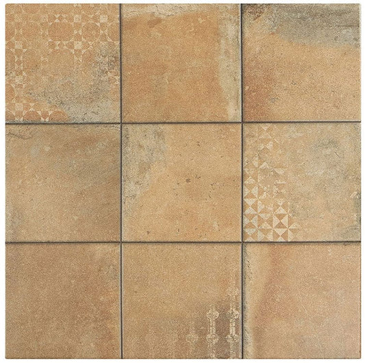 Quinta Cotto-D Rusty Brown 18x18 Matte Porcelain Tile Euro Glass