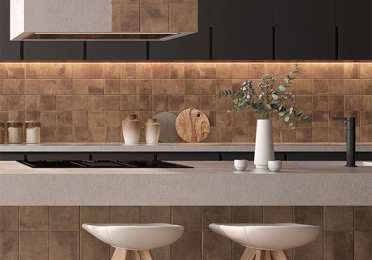 Quinta Cotto Rusty Brown 18x18 Matte Porcelain Tile Euro Glass