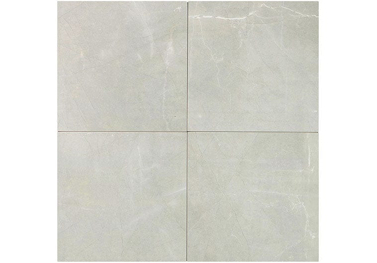 Renaissance 	Amani Grey 12x12 Polished Porcelain Tile Euro Glass
